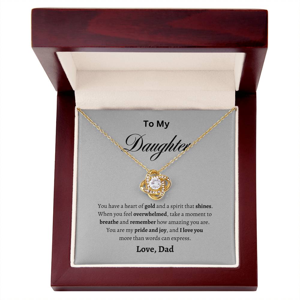 To My Daughter | Love Knot Necklace