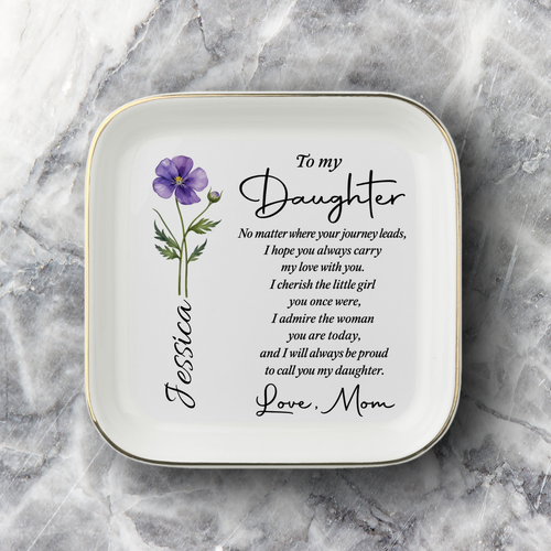 To My Daughter Jewelry Dish From Mom – Keep Shining