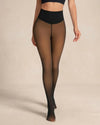 Fleece Lined Sheer Illusion Tights