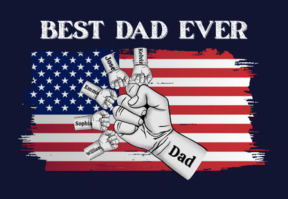 Best Dad Ever Fist Bump Canvas | Personalized Father's Day Gift