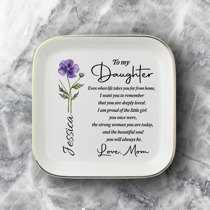 Personalized To My Daughter Jewelry Dish From Mom – My Little Girl