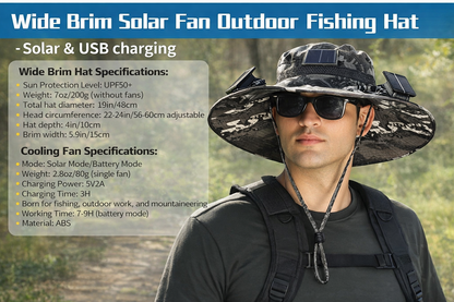 CoolBreeze Solar Cooling Hat Outdoor