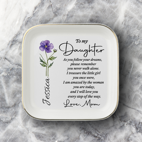 Personalized To My Daughter From Mom Jewelry Dish