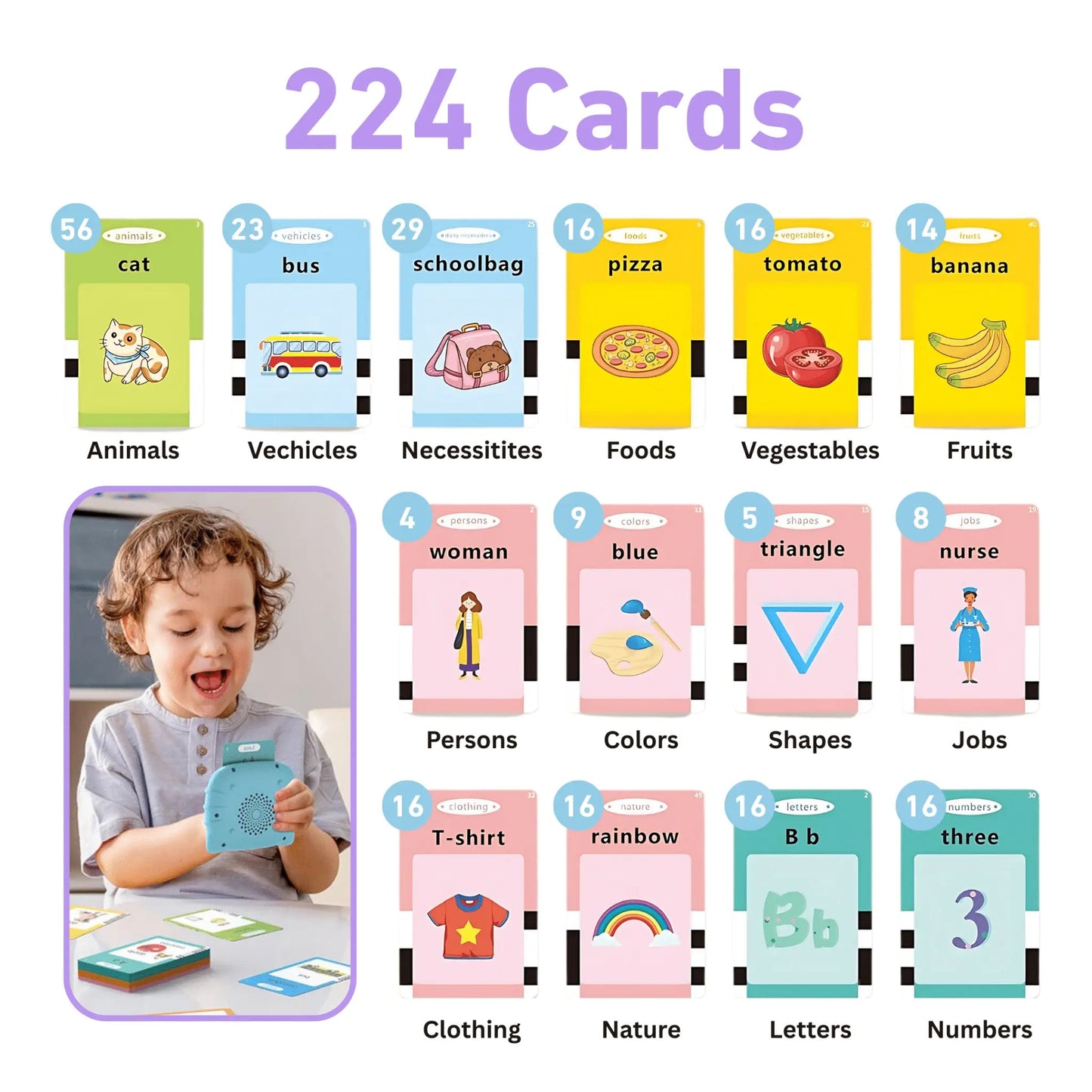 ToddleReady Talking Flashcards Home Kit
