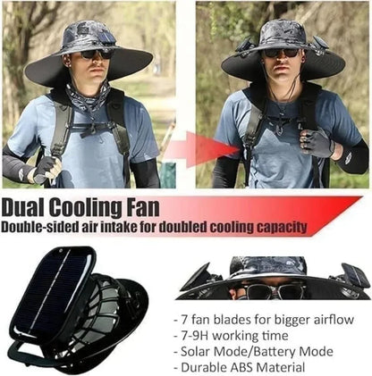 CoolBreeze Solar Cooling Hat Outdoor