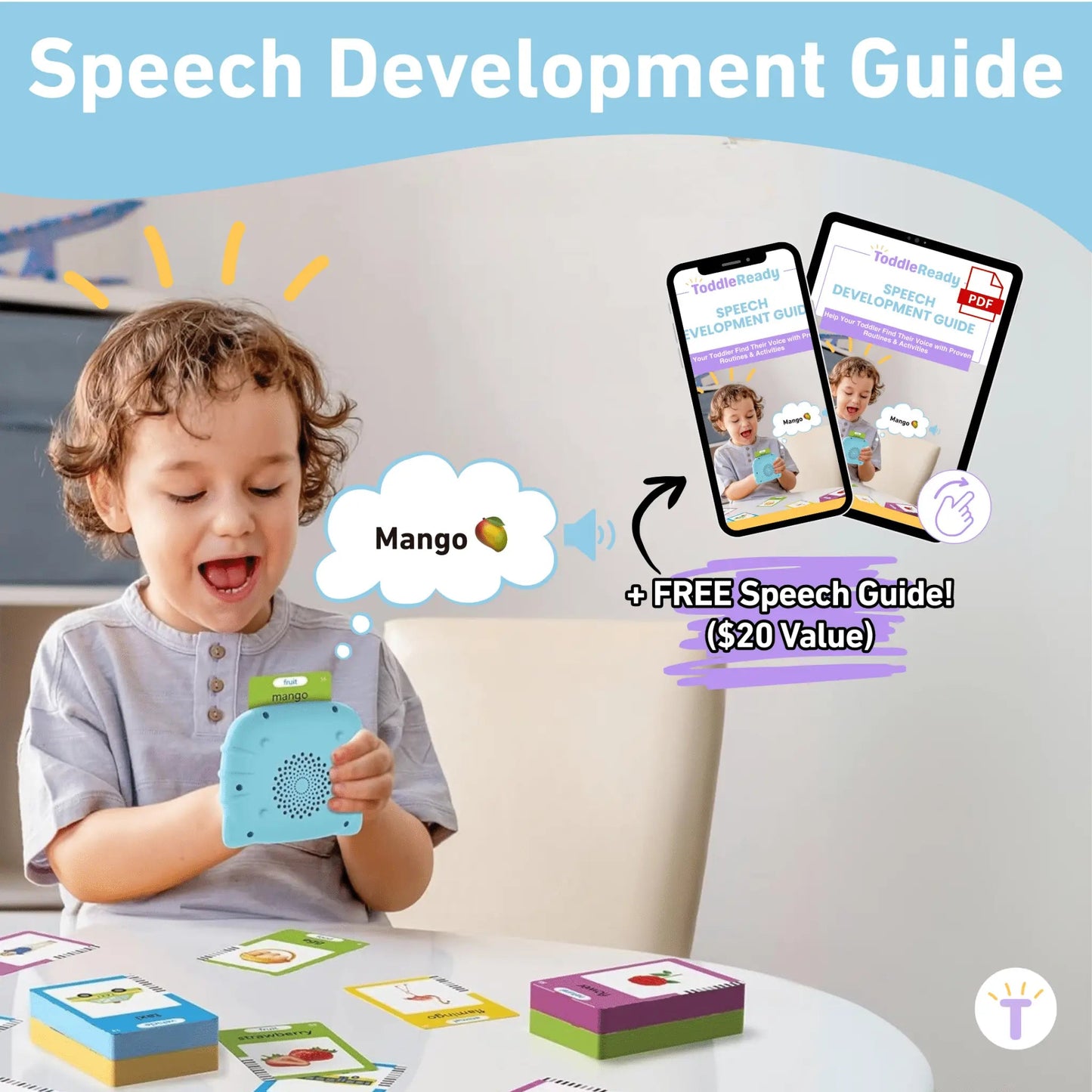 ToddleReady Talking Flashcards Home Kit