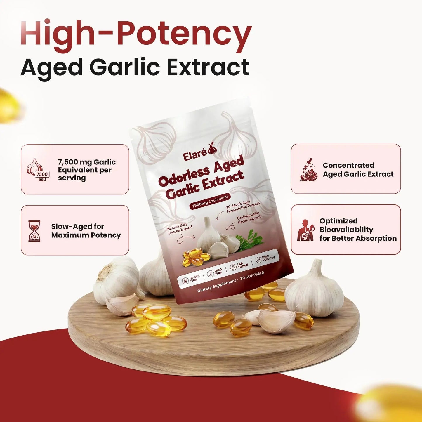 Odorless Aged Garlic Heart Support