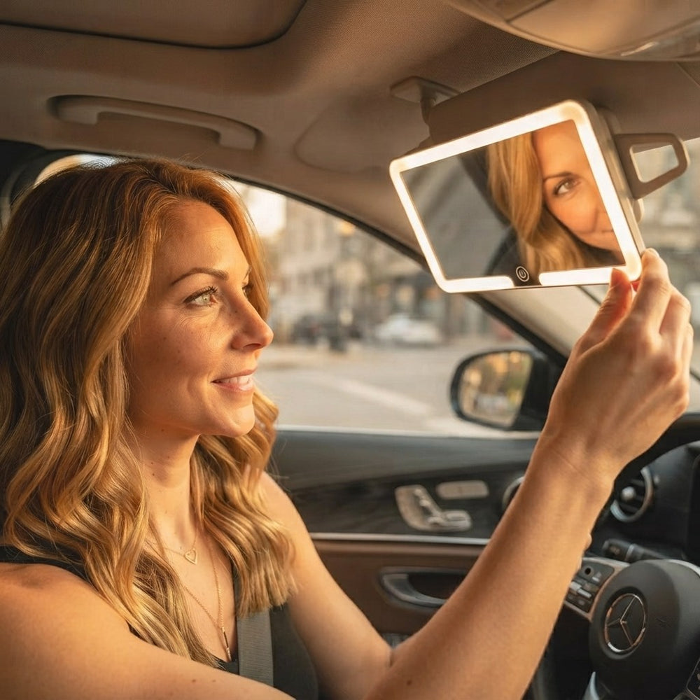 Rechargeable LED Car Vanity Mirror